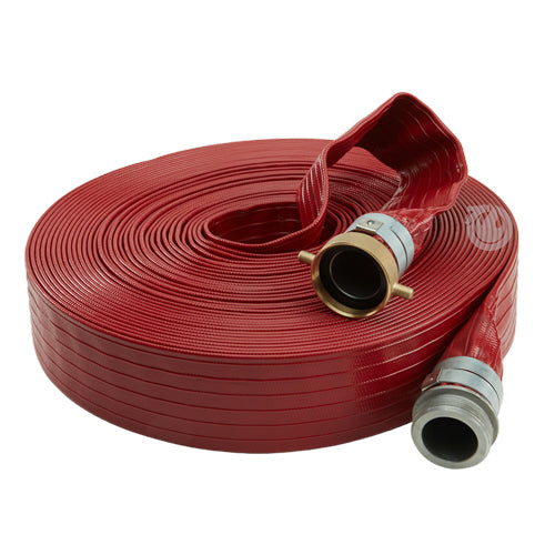 Red 2" x 100' Medium Duty Discharge Hose
