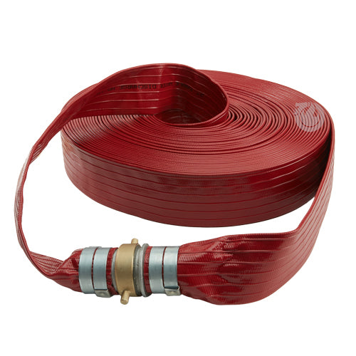 Red 2" x 100' Medium Duty Discharge Hose