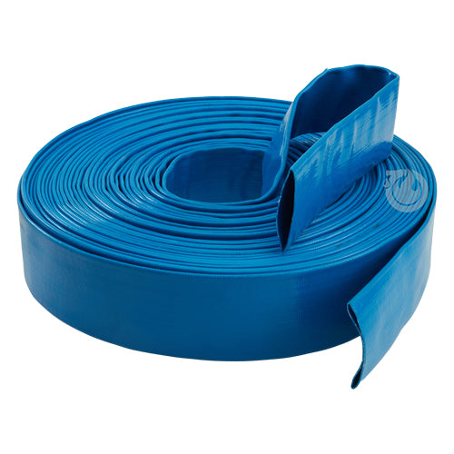 Blue 4" x 100' Lightweight Uncoupled Discharge Hose