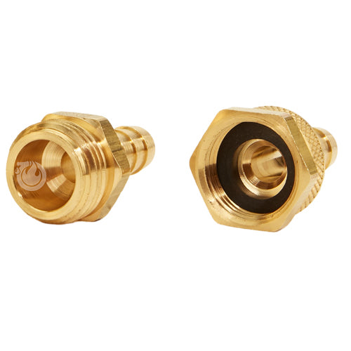 Brass Garden Hose Coupling Set (1/2" Hose)