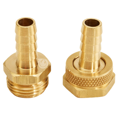 Brass Garden Hose Coupling Set (1/2" Hose)