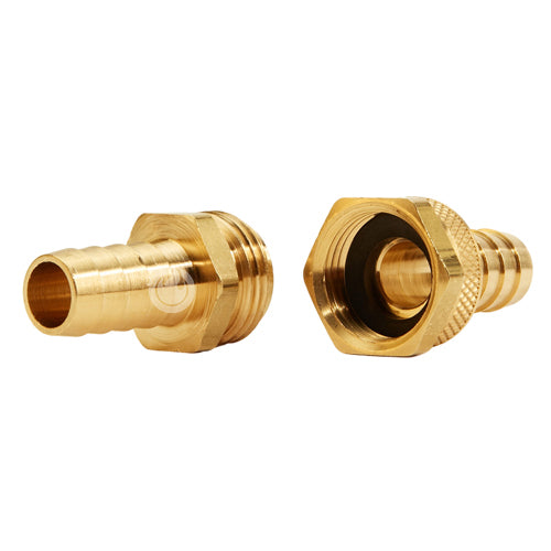 Brass Garden Hose Coupling Set (5/8" Hose)
