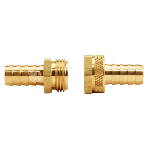 Brass Garden Hose Coupling Set (5/8" Hose)