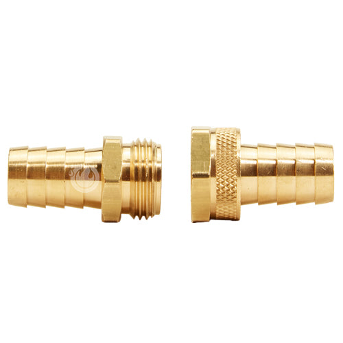 Brass Garden Hose Coupling Set (3/4" Hose)