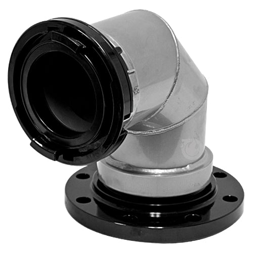 Carbon Steel 6" Flange x 5" Storz 90 Degree
