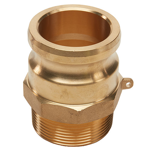 Brass 2 1/2" Male Camlock x 2 1/2" Male NPT
