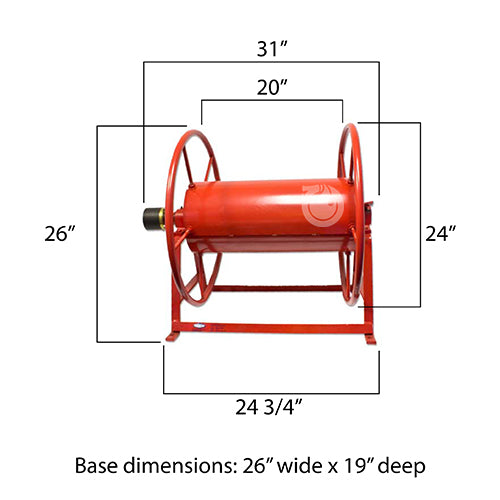 Live 1 1/2" Booster Fire Hose Storage Reel (Global)