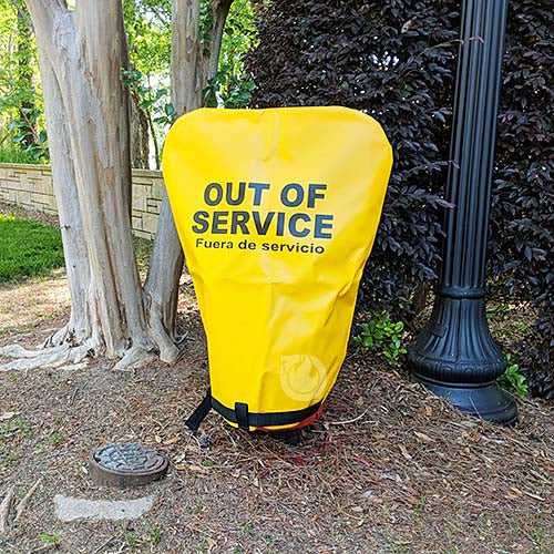 Yellow Hydrant Cover (Out of Service)