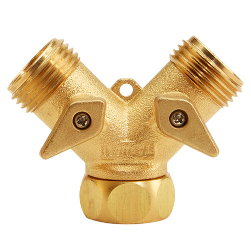 Fire Hydrant/Hose Splitter Valve, Brass-Gated WYE