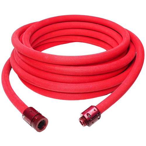 Red 1 x 50' Non-Collapsible Lightweight Hose (Alum 1 NH Couplings - USA)