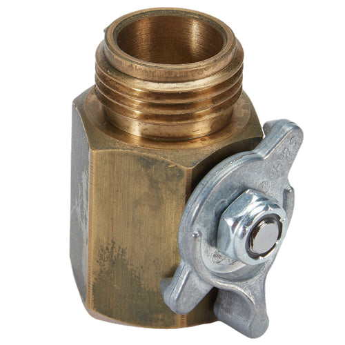 Brass 3/4" GHT Inlet x 3/4" GHT Outlet