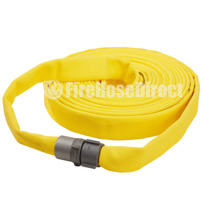 Yellow 3" x 50' Double Jacket Fire Hose (Alum 2 1/2" NH Couplings)