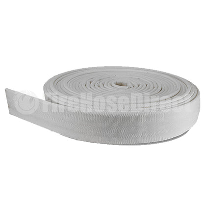 White 1 1/2" x 100' Double Jacket Uncoupled Mill Hose