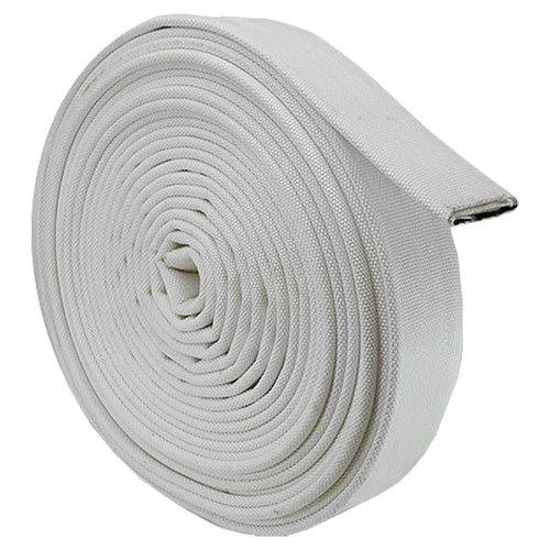 White 1 1/2" x 100' Double Jacket Uncoupled Mill Hose