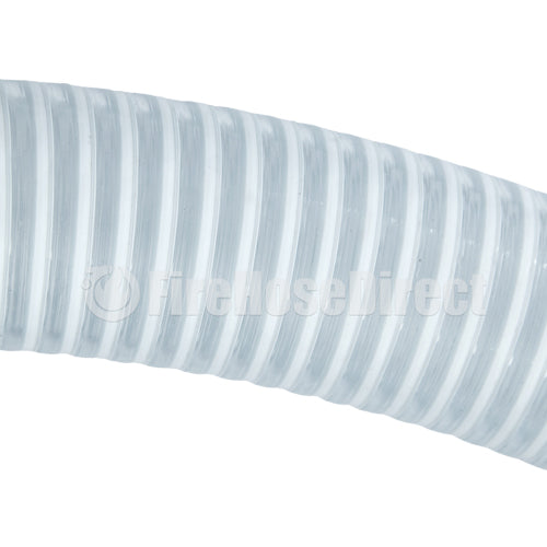 White - Clear 3" x 10' Thread / Thread Suction Hose