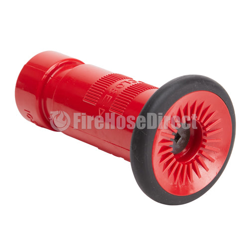 Aluminum 1" NH Male Quarter Turn with Red Plastic Nozzle