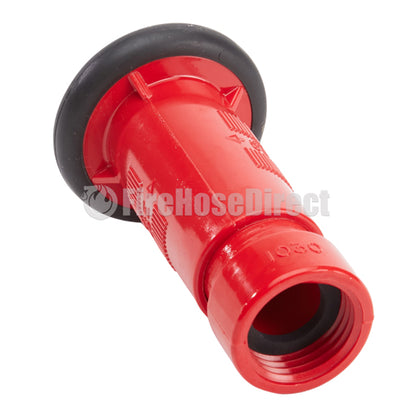 Aluminum 1" NH Male Quarter Turn with Red Plastic Nozzle