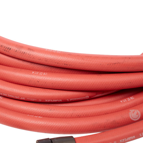 3/4" x 50' Non-Collapsible Rubber Hose (1" NH Threads)