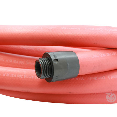 3/4" x 100' Non-Collapsible Rubber Hose (1" NH Threads)