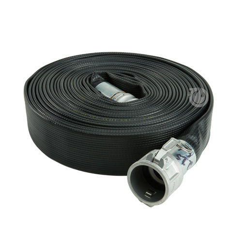 Black 2" x 50' Camlock Rubber Heavy-Duty Hose