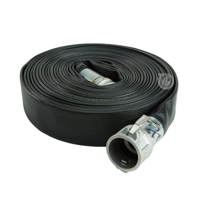 Black 2" x 50' Camlock Rubber Heavy-Duty Hose