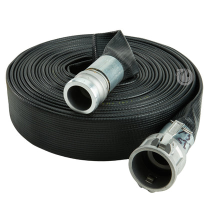 Black 3" x 50' Camlock Rubber Heavy-Duty Hose