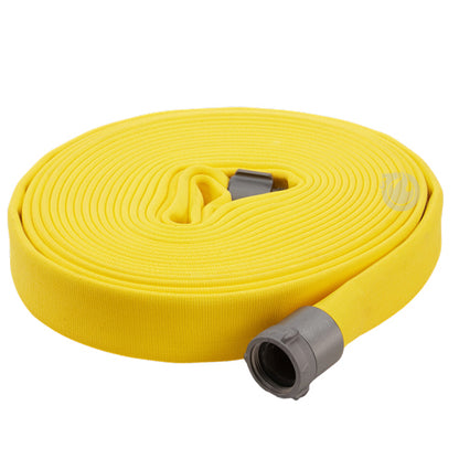 Yellow 1" x 50' Double Jacket Industrial Hose (Alum NH Couplings)