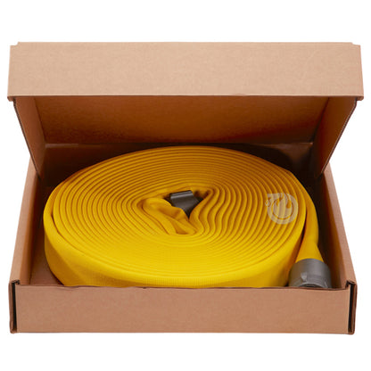 Yellow 1" x 50' Double Jacket Industrial Hose (Alum NH Couplings)