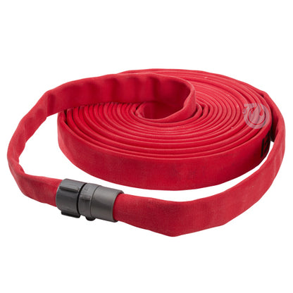 Red 1 1/2" x 15' Double Jacket Fire Hose (Alum NH Couplings)