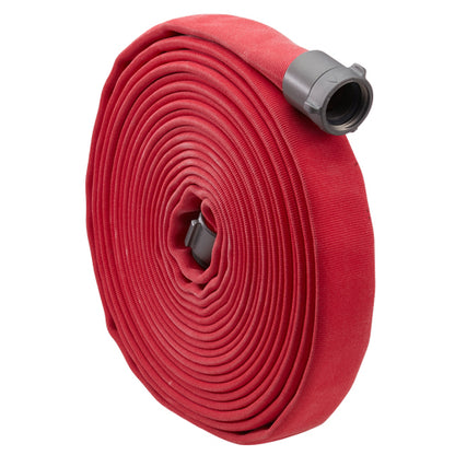 Red 1 1/2" x 15' Double Jacket Fire Hose (Alum NH Couplings)