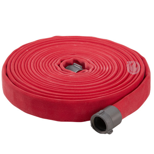 Red 1 1/2" x 15' Double Jacket Fire Hose (Alum NH Couplings)