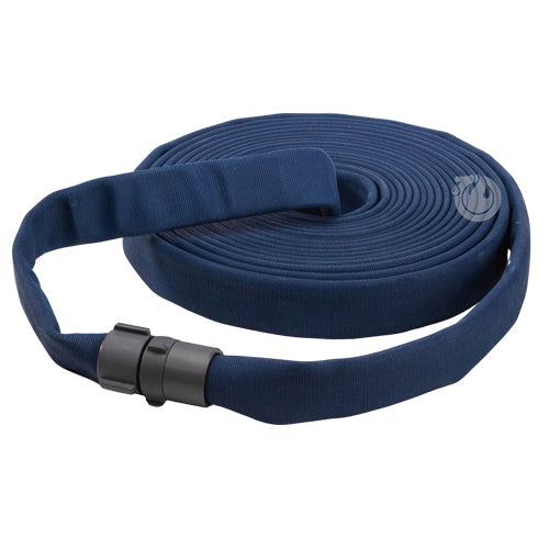 Blue 1 1/2" x 50' Double Jacket Fire Hose (Alum NH Couplings)