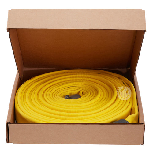 Yellow 1 1/2" x 50' Double Jacket Fire Hose (Alum NH Couplings)