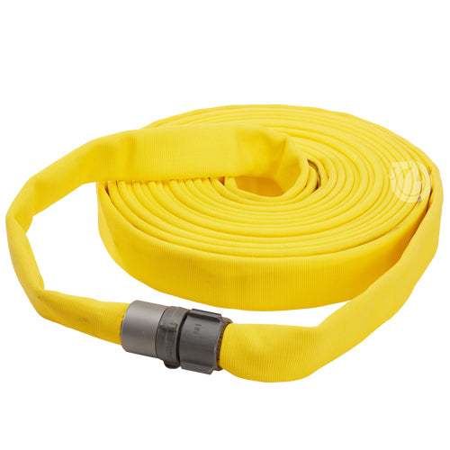 Yellow 1 3/4" x 50' Double Jacket Fire Hose (Alum 1 1/2" NH Couplings)