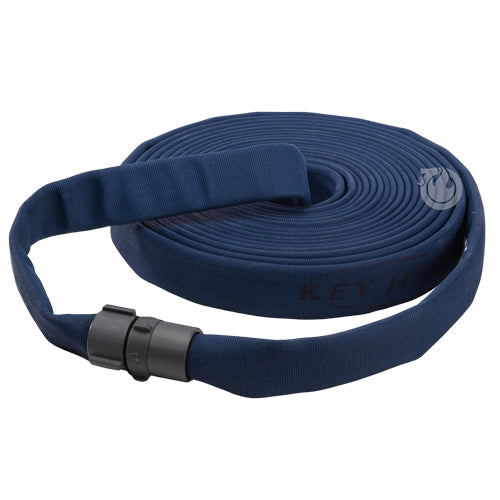 Blue 1 3/4" x 50' Double Jacket Fire Hose (Alum 1 1/2" NH Couplings)