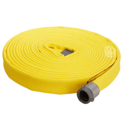 Yellow 2 1/2" x 50' Double Jacket Fire Hose (Alum NH Couplings)