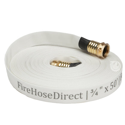 White 3/4" x 50' Forestry Hose