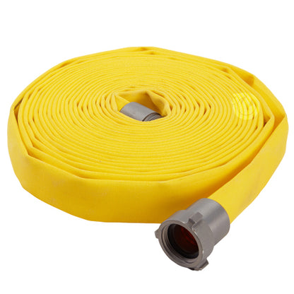 Yellow 1" x 50' Forestry Hose (Alum NPSH Couplings)