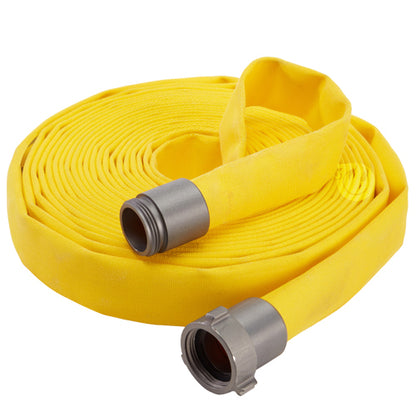 Yellow 1" x 100' Forestry Hose (Alum NPSH Couplings)