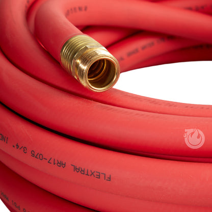 Heavy-Duty Red 3/4" x 50' Garden Hose (3/4" GHT Couplings)