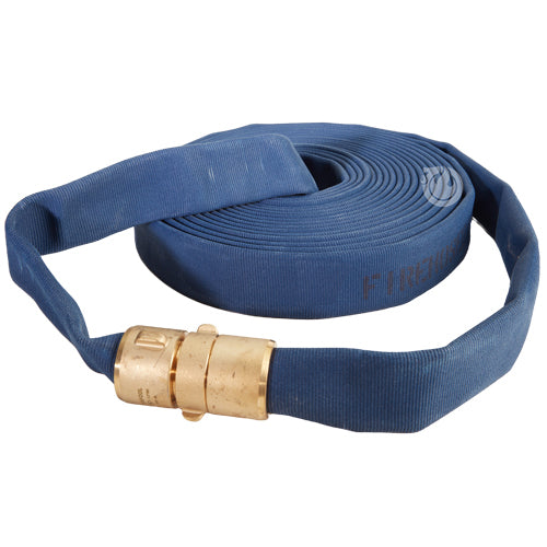 Blue 1 1/2" x 50' Potable Water Hose (Brass NH Couplings)