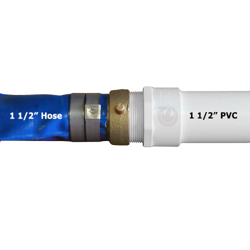 Blue 1 1/2" x 50' Lightweight Discharge Hose