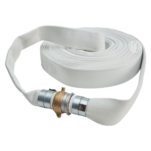 White 1 1/2" x 50' Single Jacket Discharge Hose