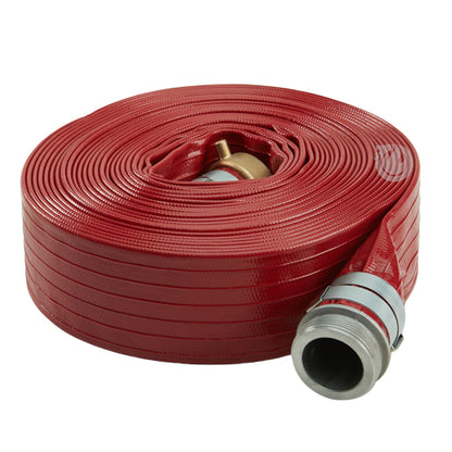 Red 3" x 50' Medium Duty Discharge Hose