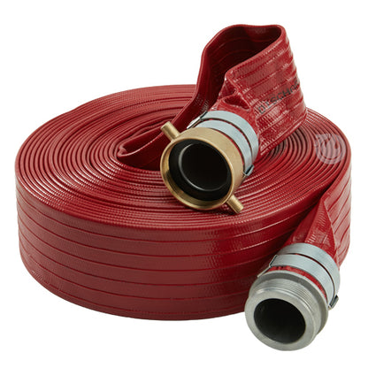 Red 3" x 50' Medium Duty Discharge Hose