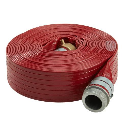 Red 4" x 50' Medium Duty Discharge Hose