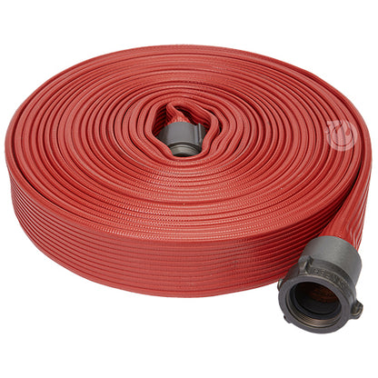 Red 1 1/2" x 50' Rubber Hose (Alum NPSH Couplings)