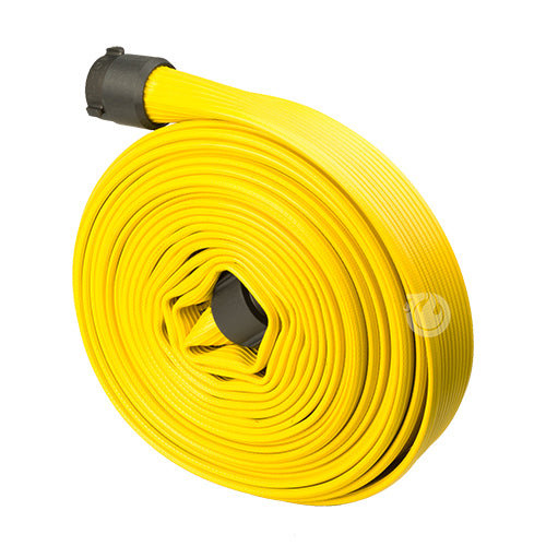 Yellow 2 1/2" x 15' Rubber Hose (Alum NH Couplings)