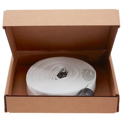 White 1 1/2" x 50' Single Jacket Hose (Alum NPSH Couplings)