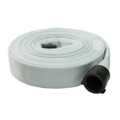 White 2 1/2" x 50' Single Jacket Mill Hose (Alum NH Couplings)